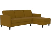 Trivietė sofa-lova Dorel Home Presley, geltona