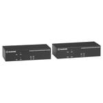 BLACK BOX KVX SERIES KVM EXTENDER OVER FIBER – 4K, DUAL-HEAD, DISPLAYPORT, USB 2.0, SERIAL, AUDIO,