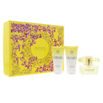 Versace Womens Yellow Diamond Eau De Toilette 50ml, Shower Gel + Body Lotion Gift Set - Orange - One Size