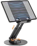 Rotating & Portable Tablet Stand - Klearlook Adjustable Height/Angle Foldable iPad Stand for 4-13" Tablet, Aluminum Phone Tablet Holder Compatible iPad Pro/Mini/Air,iPhone Pro Max,Galaxy Tab,Switch