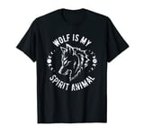 Wolf Is My Spirit Animal - Vintage Wolf and Moon T-Shirt