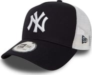 New Era New York Yankees Clean A Frame Trucker Keps Svart Och Vit (11588489)