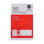 WS Notebook 5B1 Index 7mm 32 Leaf Red Mid