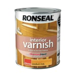 RONSEAL INTERIOR VARNISH GLOSS MEDIUM OAK 750ML