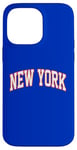 Coque pour iPhone 14 Pro Max Retro New York Hommes NY Bleu Orange Femmes Vintage NY Blanc Tee