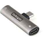 StarTech.com USB C Audio & Charge Adapter - USB-C Audio Adapter w/ 3.5mm TRRS...