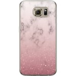 Samsung Galaxy S6 Läpinäkyvä Puhelinkotelo Glitter och marmor