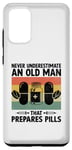 Coque pour Galaxy S20+ Ne sous-estimez jamais un vieil homme qui prépare des pilules