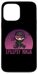 Coque pour iPhone 13 Pro Max Epilepsy Ninja Support de sensibilisation à l'épilepsie avec ruban violet