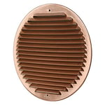 La Ventilazione GRAT200R Grille de ventilation ronde en cuivre avec filet anti-insectes à superposer Diamètre 175 mm