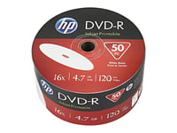 Hp Dme00070wip, Dvd+R, 120 Mm, Cake Box, 50 St, 4,7 Gb