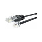 Cordon téléphonique RJ11 / RJ45 noir - 2 m (ECF-284999) - Exertis Connect