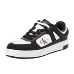 Calvin Klein Jeans Femme Basket Cupsole Low ML Mix YW0YW01579, Noir (Black/Bright White), 39 EU