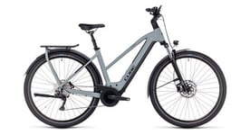 Velo de ville electrique cube kathmandu hybrid one 750 trapeze shimano deore 10v 750 wh 700 mm gris vert swamp 2023