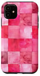 Coque pour iPhone 11 Rose aquarelle damier IT Dead Lights Pattern --ar 9:16