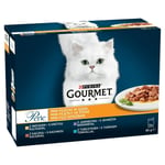 Aliments pour chat Purina Gourmet Perle Thon Dinde Agneau Canard 12 x 85 g