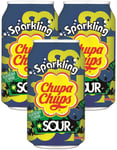 24 stk Chupa Chups Sparkling Sour Blueberry 345 ml (USA Import) - Hel Eske