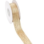 HobbyFun Glitter Band 25 mm - 10 meter Gold