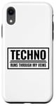 Coque pour iPhone XR Techno Runs Through My Veins Music Festival Rave Outfit