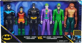 DC Batman & Robin vs Villains 12 Inch Action Figures 6 Pack Set New Kids Toy 3+