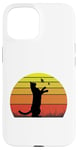 Coque pour iPhone 15 T-shirt rétro chat et papillons