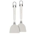 Barbecook Set de 2 spatules à plancha Premium, ustensiles plancha pour Barbecue plancha, Acier Inoxydable, 33cm