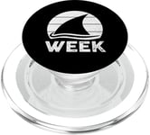 2025 Week Retro Shark Fin Lover Sea Ocean Animal Summer Trip PopSockets PopGrip for MagSafe