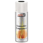 APR3 - S400TEMP1 Vernis/Peinture Haute Température, Permet de Renouveler les Surfaces Normalement Soumises à Hautes Températures, Aérosol en Fer-Blanc Recyclable 400 ml, Noir Mat