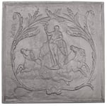 Plaque de cheminée neptune grise H. 79 cm X L. 79,6 cm, Dommartin