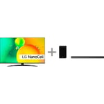 LG 55NANO76 55" 4K NanoCell TV + LG SPD75YA 3.1.2 Dolby Atmos Soundbar -tuotepaketti