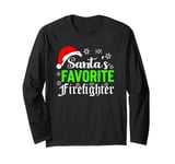 Firefighter Gift Fireman Fire station Santa Xmas Christmas Long Sleeve T-Shirt