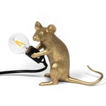 Seletti Mouse Lamp Mac sitting Bordslampa USB Gold