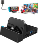 Nintendo Switch Tv Docking, Portable Mini Switch Tv Dock Pour Nintendo Switch, Avec Hdmi, Usb 3.0, Type-C, Station De Chargement Nintendo Switch Améliorée