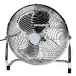 12" Metal Floor Fan High Velocity 3 Speed Control Air Cooling Gym Home Workshop