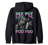 PeePee PooPoo Funny Hard Skeleton Meme Bootleg Zip Hoodie