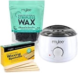 Mylee Professional Waxing Kit with Wax Heater, Hard Wax Beads 500g, Spatulas - 