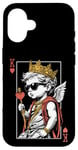 Coque pour iPhone 16 Cupid Valentine King Of Hearts Card Poker Player