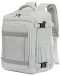 KLOSTAIN Sac à Dos Voyage Cabine Avion 45x36x20 pour Easyjet 30L Baggage Cabine Grande Bagage à Main sous Le Siège Sac à Dos Homme pour Ordinateur Portable 14 Pouces Gris Clair