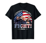 Donald Trump Fight Fist Legends Never Die Shot at Rally 2024 T-Shirt