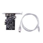 PCIe 4 Port (3X 6Pin+1X 4Pin) Firewire 800 IEEE 1394 Adapter Card High9534