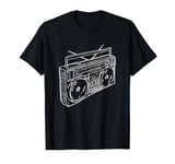 80s & 90s Old School Music Hip Hop Beatbox Boombox T-Shirt