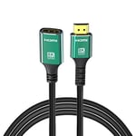 Cablecc Câble d'extension HDMI 2.1 mâle vers femelle Ultra HD UHD 8K 60Hz 4K 120Hz 48 Go avec cordon audio et Ethernet HDMI