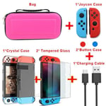 Périphériques Gamers,Housse de transport pour Nintendo Switch 6 en 1,étui rigide EVA pour Joycon,accessoire de jeu - Type Pink