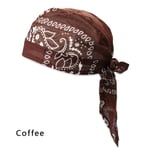 SnabbTorkande Bomulls Pirathatt Utomhus Sport Bandana KAFFE coffee