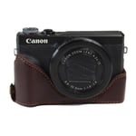 Canon PowerShot G7 X Mark II durable leather case - Coffee