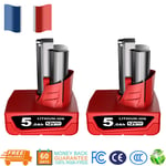 2X 7.0Ah Pour batterie Milwaukee M12B6 M12 12V LITHIUM 48-11-2402 / chargeur