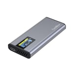 CoolBox Boîtier SSD M2 NMVe et SSD SATA 2.5 avec écran Tactile miniChase PS32, USB3.2 10 Gbps, Aluminium, formats M.2 2242, 2260 et 2280, Support UASP, Montage Simple sans Outils