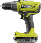 Ryobi - Perceuse-visseuse à percussion 18V ONE+ - 2 vitesses - 50 Nm - 500-1 800 tr/min - réglage de couple 24 positions - mandrin 13 mm livrée avec 1 batterie 2Ah et son chargeur - R18PD32-1C20G