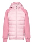 Hybrid Fleece Jacket W. Hood Pink Color Kids