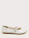 Monsoon Kids' Dazzle Patent Ballet Flats, Ivory